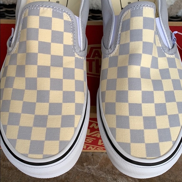 VANS CLASSIC SLIP ON CHECKERBOARD GREY DAWN men’s - Picture 9 of 16